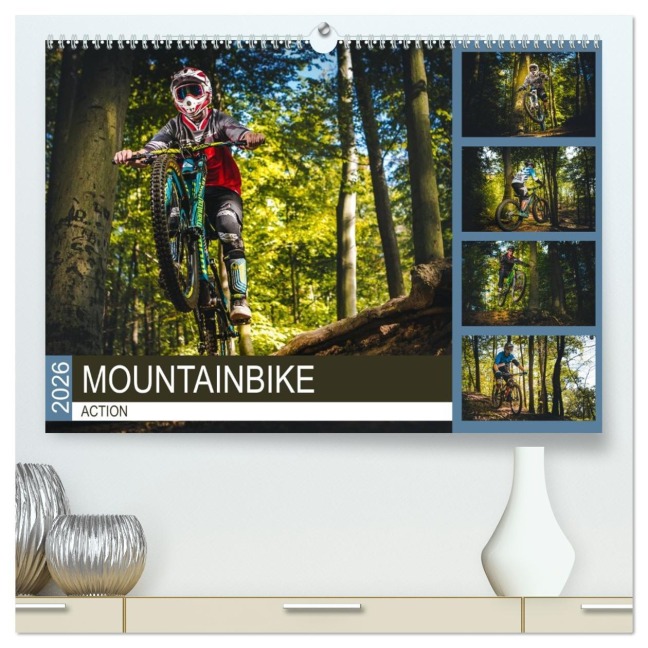 Mountainbike Action (hochwertiger Premium Wandkalender 2026 DIN A2 quer), Kunstdruck in Hochglanz - Dirk Meutzner