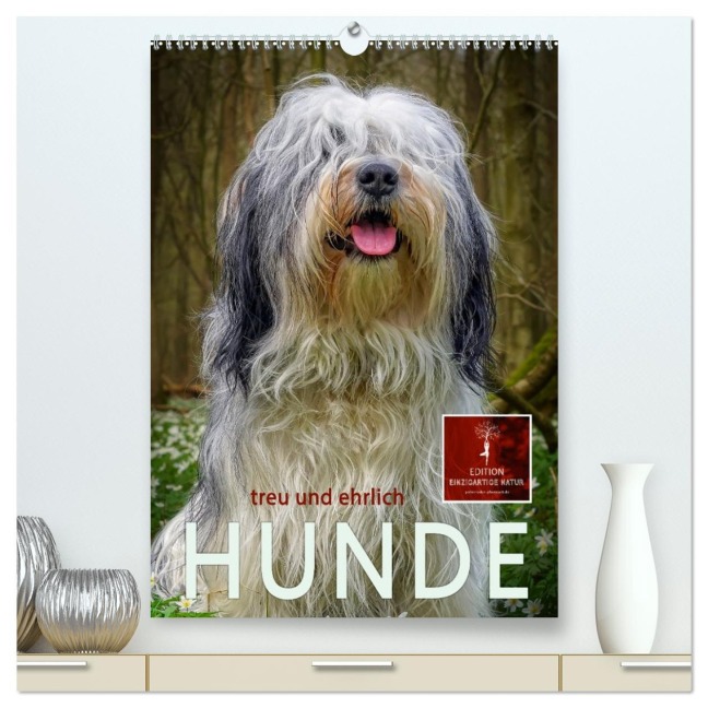 Hunde - treu und ehrlich (hochwertiger Premium Wandkalender 2026 DIN A2 hoch), Kunstdruck in Hochglanz - Peter Roder