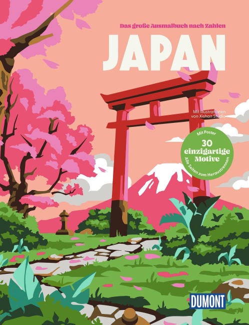 Japan - Das große Ausmalbuch nach Zahlen - Shanshan Zhu, William Bonhotal