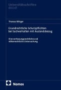 Cover-Bild zum Titel 'Grundrechtliche Schutzpflichten bei Sachverhalten mit Auslandsbezug' von 'Theresa Röttger'