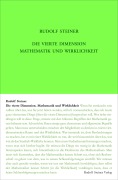 Cover-Bild zum Titel 'Die vierte Dimension. Mathematik und Wirklichkeit.' von 'Rudolf Steiner'