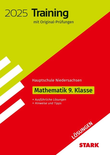 STARK Lösungen zu Original-Prüfungen und Training Hauptschule 2025 - Mathematik 9. Klasse - Niedersachsen - 