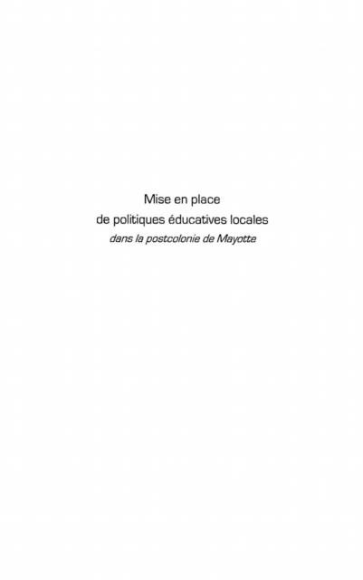 Mise en place de politiques educatives - Askandari Allaoui