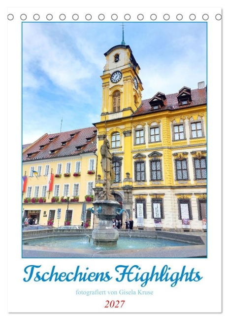 Tschechiens Highlights (Tischkalender 2027 DIN A5 hoch), CALVENDO Monatskalender - Gisela Kruse