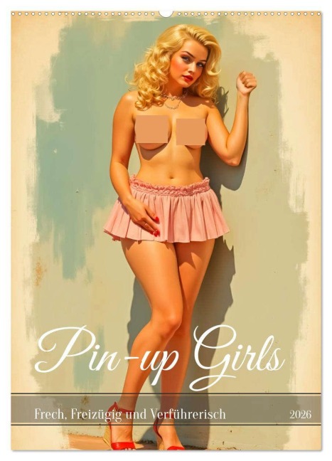 Pin-up Girls - Frech, Freizügig und Verführerisch (Wandkalender 2026 DIN A2 hoch), CALVENDO Monatskalender - Sell Pixs:Sell