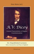 Cover-Bild zum Titel 'A.V. Dicey: General Characteristics of English Constitutionalism' von ''