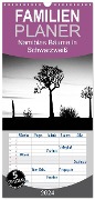 Familienplaner 2024 - Namibias Bäume in Schwarzweiß mit 5 Spalten (Wandkalender, 21 x 45 cm) CALVENDO - Anne Berger