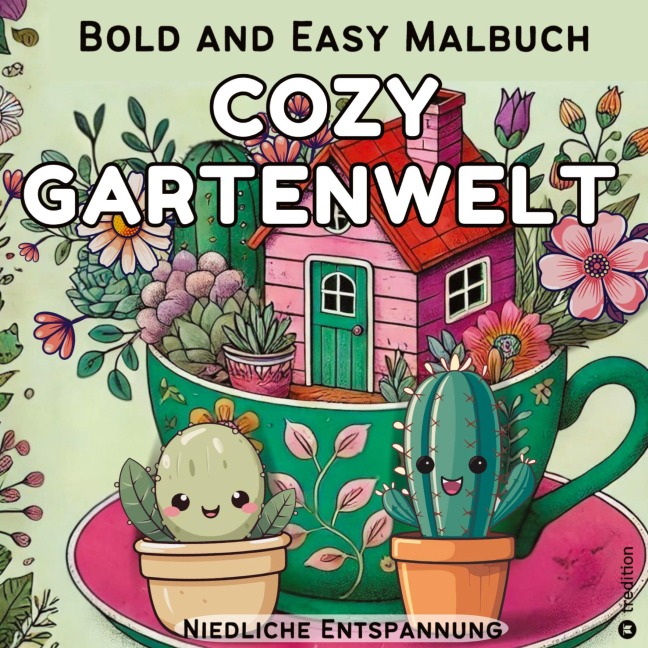Cozy Malbuch für Erwachsene - Garten Malbuch mit Motiven aus dem Garten - Bold and Easy Cute and Comfy - Millie Meik
