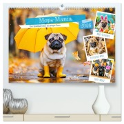 Cover-Bild zum Titel 'Mops-Mania - Der Spaßkalender für Mops-Fans (hochwertiger Premium Wandkalender 2026 DIN A2 quer), Kunstdruck in Hochglanz' von 'Anja Frost'
