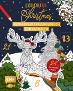 Cover-Bild zum Titel 'Mein Adventskalender-Buch zum Ausmalen: Colorful Christmas' von ''