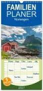 Cover-Bild zum Titel 'Familienplaner 2027 - Norwegen mit 5 Spalten (Wandkalender, 21 x 45 cm) CALVENDO' von 'Roman Burri'