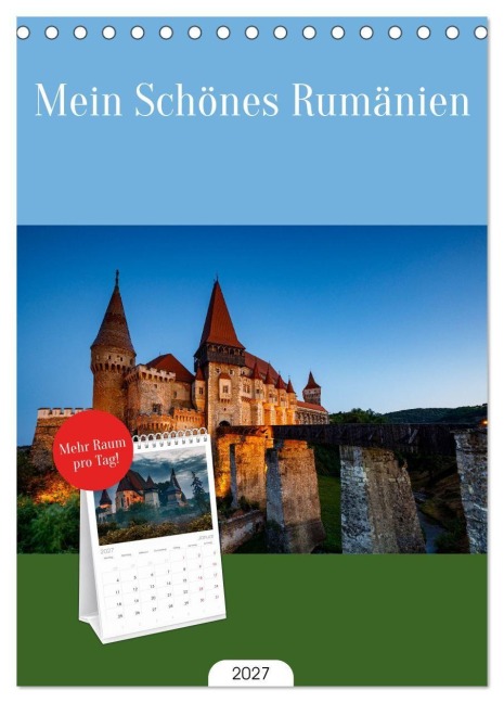 Tischplaner 2027 - Mein Schönes Rumänien (A5 Tischkalender zum Aufstellen) CALVENDO - Roland Brack