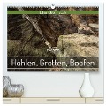 Höhlen, Grotten, Boofen - Elbsandstein (hochwertiger Premium Wandkalender 2025 DIN A2 quer), Kunstdruck in Hochglanz - Kevin Walther