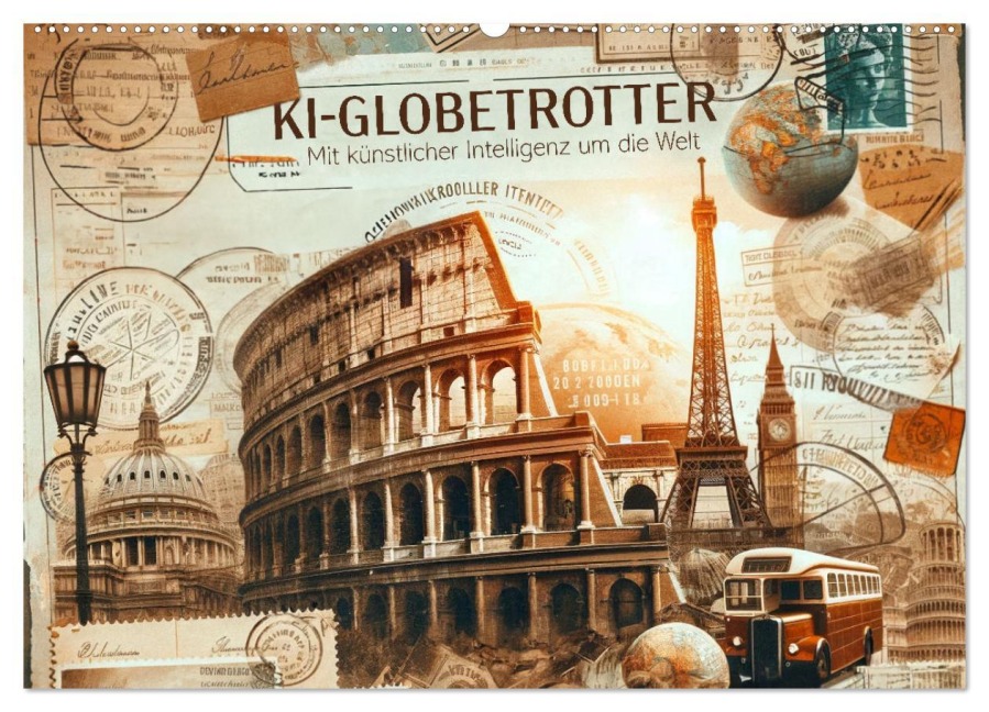 KI-Globetrotter: Mit künstlicher Intelligenz um die Welt (Wandkalender 2026 DIN A2 quer), CALVENDO Monatskalender - Artefacti Artefacti