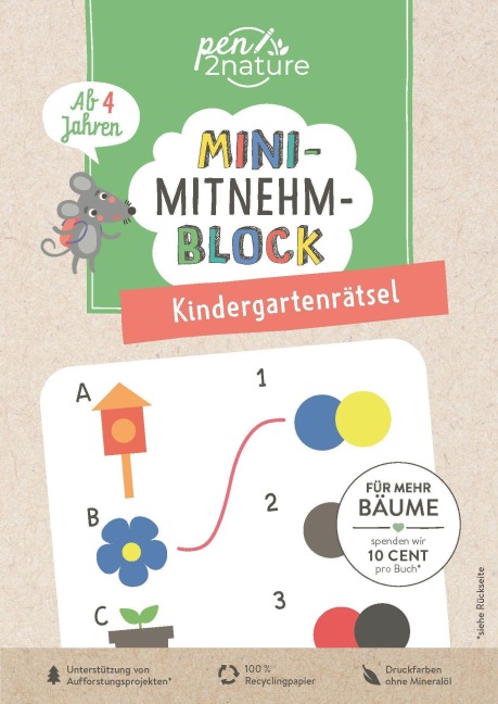 Mini-Mitnehm-Block Kindergartenrätsel - Pen2nature