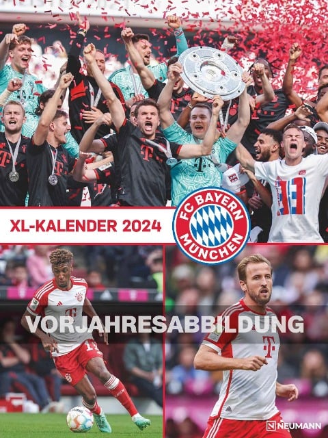 FC Bayern München 2025 - Poster-Kalender-XL - Fan-Kalender - Fußball-Kalender - 48x64 - Sport - 