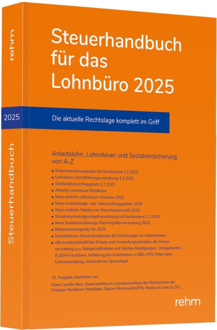 Steuerhandbuch für das Lohnbüro 2025 - Marie Camille Meer
