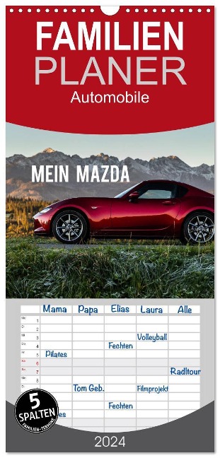 Familienplaner 2024 - Mein Mazda mit 5 Spalten (Wandkalender, 21 x 45 cm) CALVENDO - Mikolaj Gospodarek