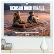 Cover-Bild zum Titel 'Tierisch hoch hinaus - Fantastische Tiere auf fliegenden Teppichen (hochwertiger Premium Wandkalender 2026 DIN A2 quer), Kunstdruck in Hochglanz' von 'Mb Fotografie'
