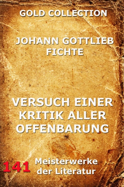 Versuch einer Kritik aller Offenbarung - Johann Gottlieb Fichte