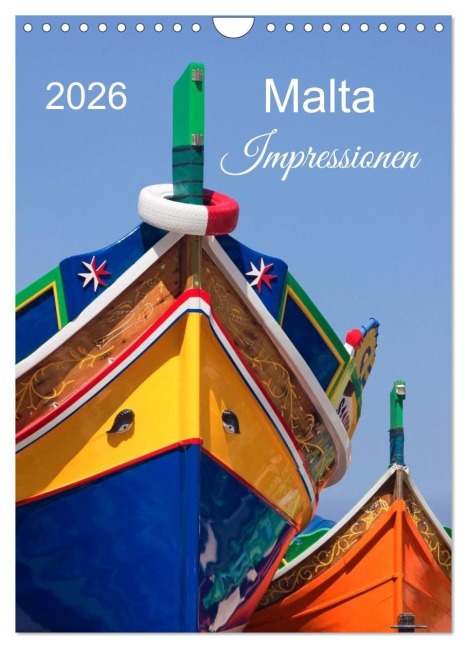 Malta Impressionen (Wandkalender 2026 DIN A4 hoch), CALVENDO Monatskalender - Klaus Kolfenbach