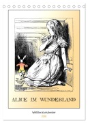 Cover-Bild zum Titel 'Alice im Wunderland - Weltliteraturkalender (Tischkalender 2026 DIN A5 hoch), CALVENDO Monatskalender' von 'Timearts Kunstkalender'