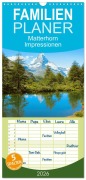 Cover-Bild zum Titel 'Familienplaner 2026 - MATTERHORN Impressionen mit 5 Spalten (Wandkalender, 21 x 45 cm) CALVENDO' von 'Susan Michel'