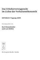 Das Urhebervertragsrecht im Lichte der Verhaltensökonomik - 