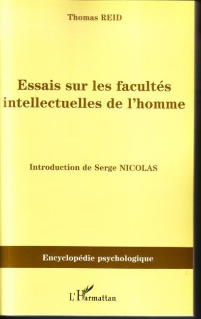 Essais sur les facultés intellectuelles de l'homme - Thomas Reid
