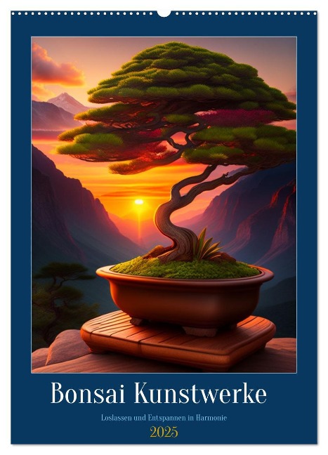 Bonsai Kunstwerke (Wandkalender 2025 DIN A2 hoch), CALVENDO Monatskalender - Franky Franky58