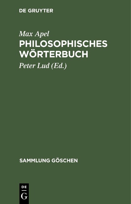 Philosophisches Wörterbuch - Max Apel