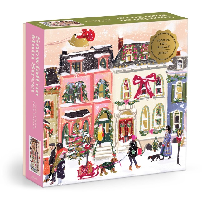 Snowfall on Main Street 1000 Piece Foil Puzzle - 