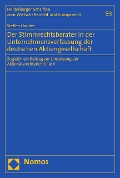 Cover-Bild zum Titel 'Der Stimmrechtsberater in der Unternehmensverfassung der deutschen Aktiengesellschaft' von 'Steffen Hauber'