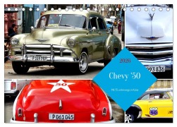Cover-Bild zum Titel 'Chevy '50 - Mit 75 unterwegs in Kuba (Tischkalender 2026 DIN A5 quer), CALVENDO Monatskalender' von 'Henning von Löwis of Menar'