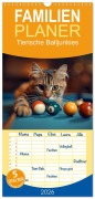 Familienplaner 2026 - Tierische Balljunkies mit 5 Spalten (Wandkalender, 21 x 45 cm) CALVENDO - Kerstin Waurick