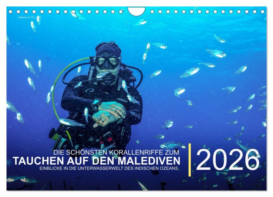 Die schönsten Korallenriffe zum Tauchen auf den Malediven (Wandkalender 2026 DIN A4 quer), CALVENDO Monatskalender - Christian Hubo - feel4nature