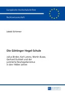 Cover-Bild zum Titel 'Die Göttinger Hegel-Schule' von 'Jakob Schirmer'