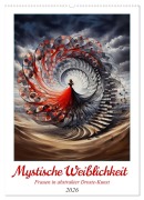 Cover-Bild zum Titel 'Mystische Weiblichkeit - Frauen in abstrakter Droste-Kunst (Wandkalender 2026 DIN A2 hoch), CALVENDO Monatskalender' von 'Fotodesign Verena Scholze'