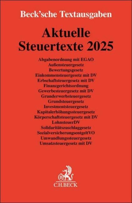 Aktuelle Steuertexte 2025 - 