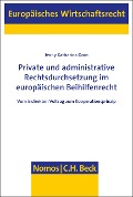Cover-Bild zum Titel 'Private und administrative Rechtsdurchsetzung im europäischen Beihilfenrecht' von 'Jenny Katharina Dorn'