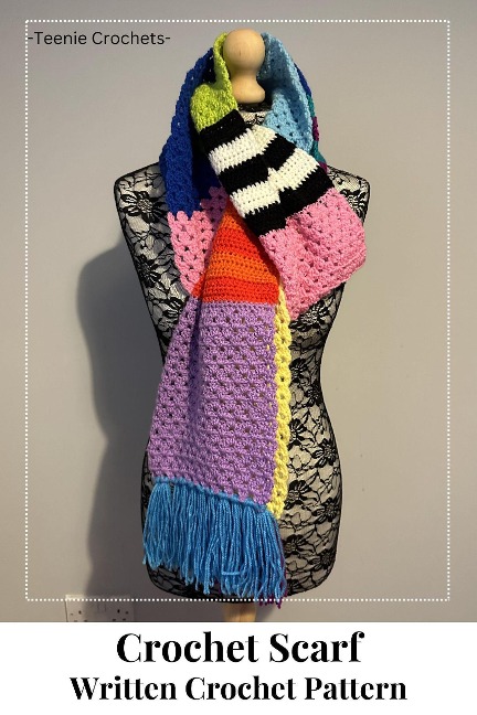 Crochet Scarf - Written Crochet Pattern - Teenie Crochets