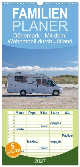 Familienplaner 2027 - Dänemark - Mit dem Wohnmobil durch Jütland mit 5 Spalten (Wandkalender, 21 x 45 cm) CALVENDO - Martin Winzer