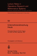 Cover-Bild zum Titel 'Unternehmensforschung Heute' von ''