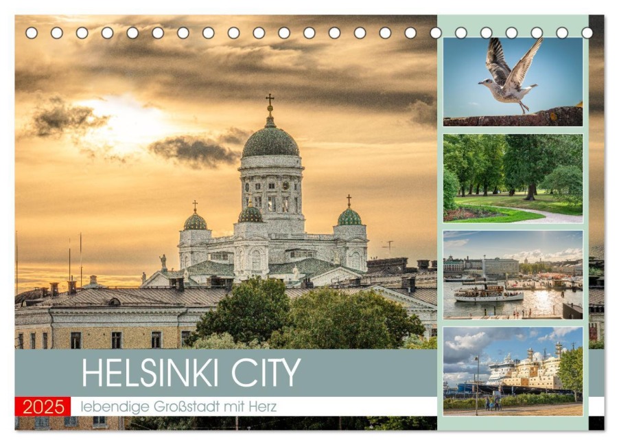 HELSINKI CITY (Tischkalender 2025 DIN A5 quer), CALVENDO Monatskalender - Dieter Gödecke