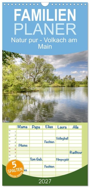 Familienplaner 2027 - Natur pur - Volkach am Main mit 5 Spalten (Wandkalender, 21 x 45 cm) CALVENDO - Saschahaas Photography
