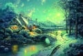 Cover-Bild zum Titel 'Winterliches Mondlicht. Puzzle 500 Teile' von 'Thomas Kinkade'