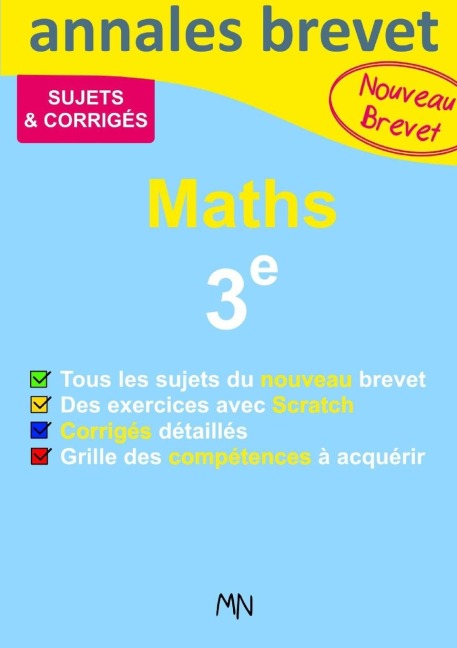 Annales Maths Nouveau Brevet 3e - Collectif Divers