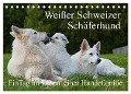 Weißer Schweizer Schäferhund - Ein Tag im Leben einer Hundefamilie (Tischkalender 2024 DIN A5 quer), CALVENDO Monatskalender - Sigrid Starick