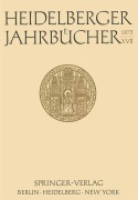 Cover-Bild zum Titel 'Heidelberger Jahrbücher XVII' von 'Hans Walter Wolff, Hermann Glockner, Walter Henss, Hans-Ulrich Kolb, Günter Menges'