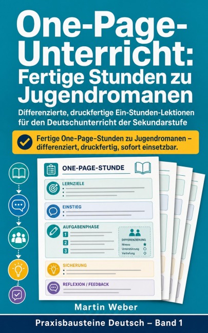 One-Page-Unterricht: Fertige Stunden zu Jugendromanen - Martin Weber